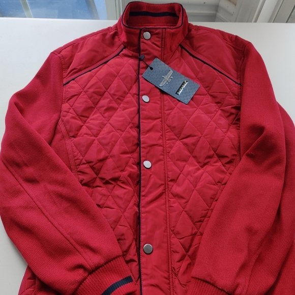 BARABAS Quilted Jacket M Red Bomber Men's - Picture 4 of 11